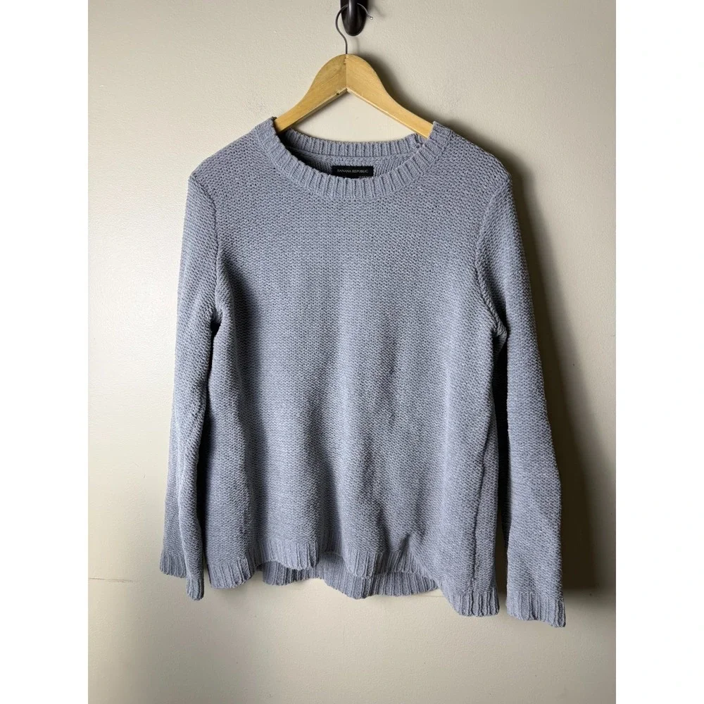 Banana Republic Silk Cotton Cashmere V-Neck Beige Cardigan Sweater Mens M Gray